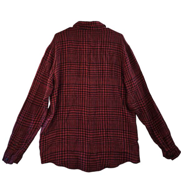 Zara Relaxed Fit Plaid Red/Black Women's Flannel Button Up Size XL - Picture 2 of 9